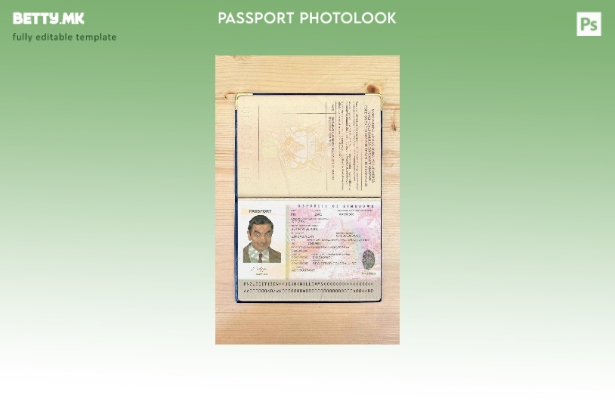 Шаблон за изглед на слика за пасош на Зимбабве во модерен стил